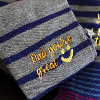 Personalised Name Fun Socks Gift Set For Dad, 4 of 6