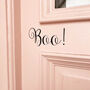 'Boo' Calligraphy Door Sticker, thumbnail 1 of 3