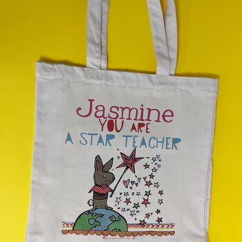 Personalised Star Teacher Bag, 5 of 11