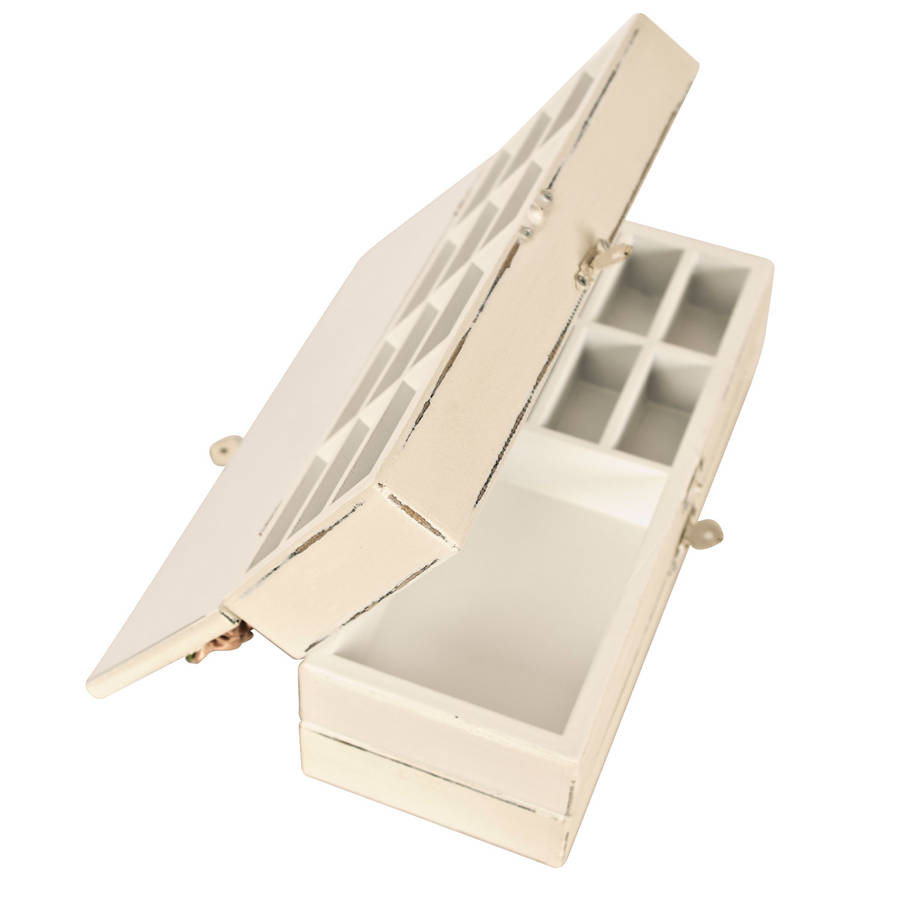 mademoiselle french cream wooden jewellery box by dibor