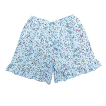 Girls Blue Cosmic Spring Summer Cotton Pyjama Set, 5 of 7