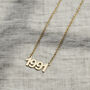 Retro Birth Year Necklace, thumbnail 4 of 6