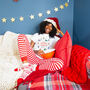 Merry Christmas Retro Festive Scene Christmas Pyjamas, thumbnail 3 of 8