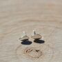 Flat Leaf Studs In Sterling Silver, thumbnail 6 of 6