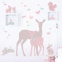 Deer, Fawn And Woodland Animals In Vintage Floral, thumbnail 1 of 4