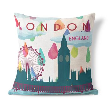 London, England Travel Themed Cushion, 2 of 2
