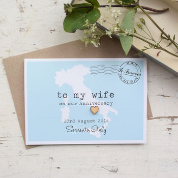 Personalise Anniversary 'To My Wife 'Wedding Day Card, 3 of 4