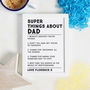 Personalised Super Things About Dad Print, thumbnail 2 of 3