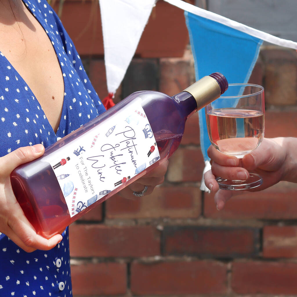 Queen's Platinum Jubilee Personalised Letterbox® Wine By Letterbox Gifts