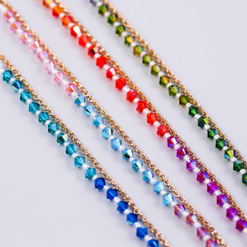 Rainbow Crystal Bead Bracelet, 3 of 11