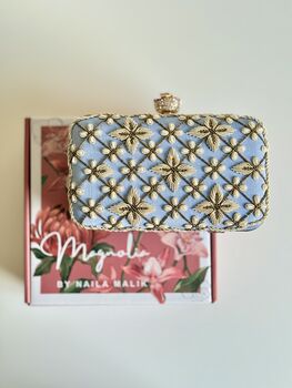 Jordan Periwinkle Embroidered Purse In A Gift Box, 3 of 7