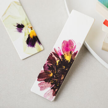 Leather Bookmark With Dried Pressed Flowers, 3 of 6