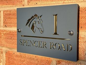 Personalised Horse Head Design House Acrylic Number Sign, 2 of 6