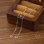 Sterling Silver Extra Tiny Open Square Threader Earrings, thumbnail 1 of 9