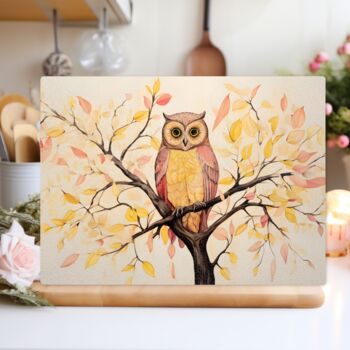 Owls Perch Textured Glass Chopping Boards, 2 of 8