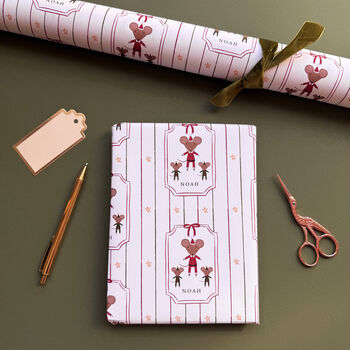 Personalised Christmas Mouse Wrapping Paper, 9 of 11