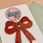 Red Ribbon Bow Glitter Christmas Tree Decoration / Sparkly Christmas Gift For Her, thumbnail 5 of 5