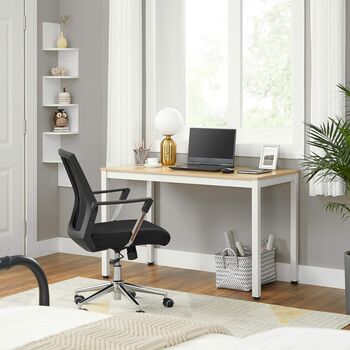 Industrial Office Desk With Metal Frame Multi Use Table, 3 of 8