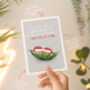 Peas In A Pod Cute Christmas Card Husband Wife Partner, thumbnail 2 of 4