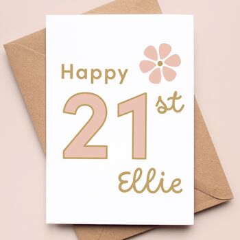 Personalised Daisy Birthday Card 16th, 18th, 21st, 30th, Daughter, Sister, Friend, Niece, Granddaughter, Flower, 3 of 5