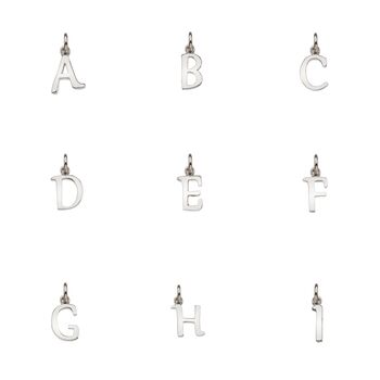 Audley Sterling Silver Alphabet Pendant, 2 of 7