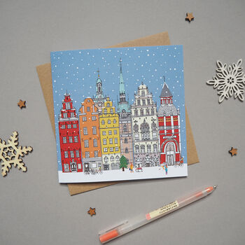 Five Cityscape Christmas Cards Mix And Match, 11 of 12