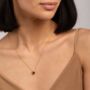 Emerald Cut Garnet 18k Gold Plated Necklace, thumbnail 4 of 5