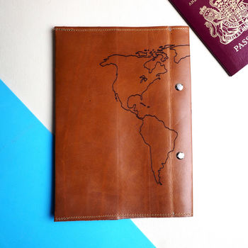 Personalised Leather Travel Journal Diary, 2 of 9