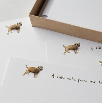 Boxed Set Of 10 Border Terrier Notecards, 4 of 5