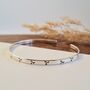 Sterling Silver Dandelion Wishes Cuff Bangle, thumbnail 5 of 12