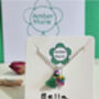 Dainty Tassel Initial Necklace Stand Up Gift In Box, thumbnail 5 of 12
