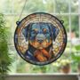 Rottweiler Stained Glass Effect Suncatcher, thumbnail 3 of 6