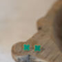 Clover Stud Earring In Green, thumbnail 1 of 3