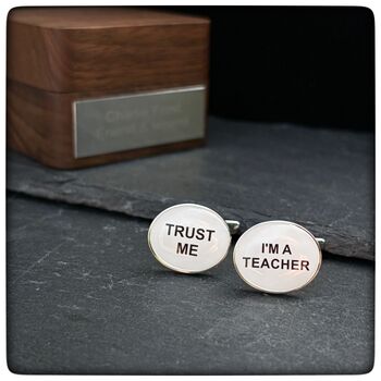 Personalised Teacher's Gift Cufflinks, 5 of 5