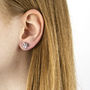 Petite Sterling Silver Tree Stud Earrings, thumbnail 2 of 10