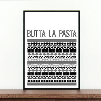 Pasta Illustation Typography Print, 2 of 2