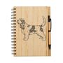 Personalised Basset Griffon Vendeen Engraved Notebook And Pen Set, thumbnail 2 of 2