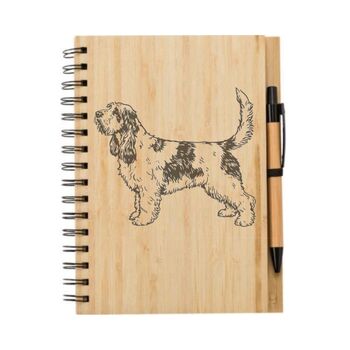 Personalised Basset Griffon Vendeen Engraved Notebook And Pen Set, 2 of 2