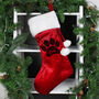 Personalised Paw Print Red Stocking, thumbnail 3 of 3