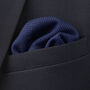 Navy Blue Knitted Neck Tie, Bow Tie And Pocket Square Variations Made From Soft Polyester | Gents Formal Accessories | Gift For Him | Wedding Tie, thumbnail 6 of 12