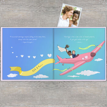 Personalised Mr And Mrs 'Just Married' Book, 11 of 12