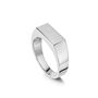 Slim Rectangular Signet Ring 925 Solid Silver, thumbnail 3 of 6