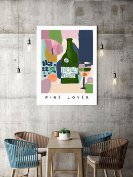 Wine Lover Kitchen Abstract Art Print, 2 of 3