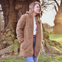 Freya Merino Wool Fleece Jacket In Camel, thumbnail 3 of 8