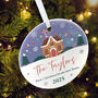 First Christmas New Home Ceramic Disc Hanging Decoration Bauble + Gift Box, thumbnail 5 of 6