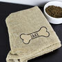 Personalised Bone Brown Microfiber Pet Towel, thumbnail 1 of 6