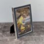 Isaac Jacobs Blue Spotted And Silver Tone Border Photo Frame, thumbnail 1 of 3