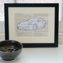 Personalised Porsche 911 Embroidered Artwork, thumbnail 3 of 5
