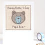 Personalised Bear Father's Day Card For Dad / Grandad, thumbnail 1 of 12
