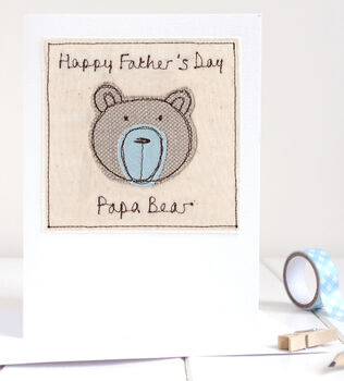 Personalised Bear Christmas Card For Him, Dad, Grandad, 12 of 12